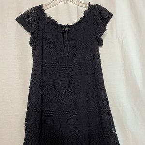 Navy Blue TopShop Eyelet lace shift dress